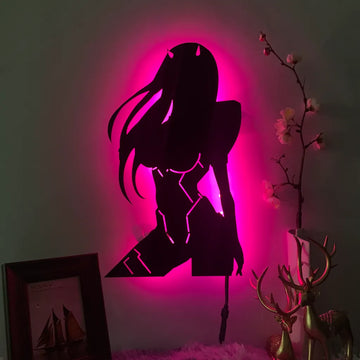 Anime Girl Silhouette Lamp