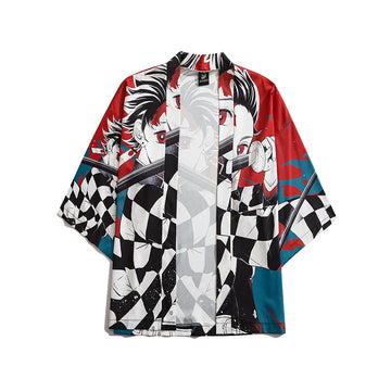 Anime Print Kimono Jacket