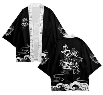 Black Oni Demon Loose Kimono Jacket