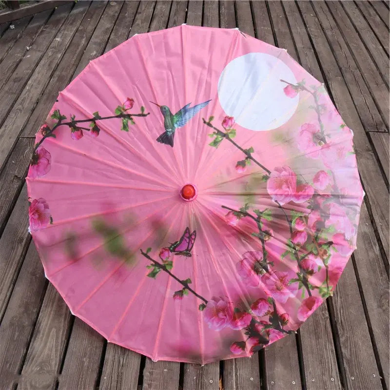 Colibri Pattern Japanese Umbrella