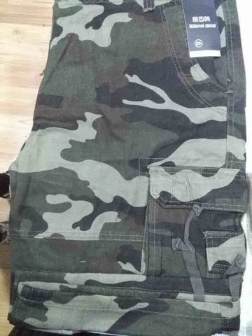 Camouflage Print Cargo Shorts