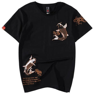 Contrast Japanese Carp Art Print T-Shirt