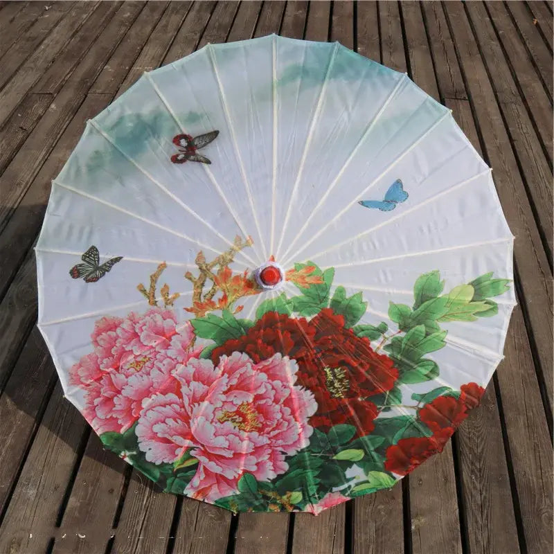 Fresh Flowers Pattern Japanese Umbrella