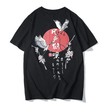 Japanese Crane Art Print T-Shirt