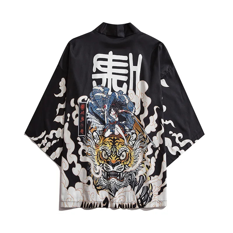 Japanese Aesthetic Tiger Kimono Jacket