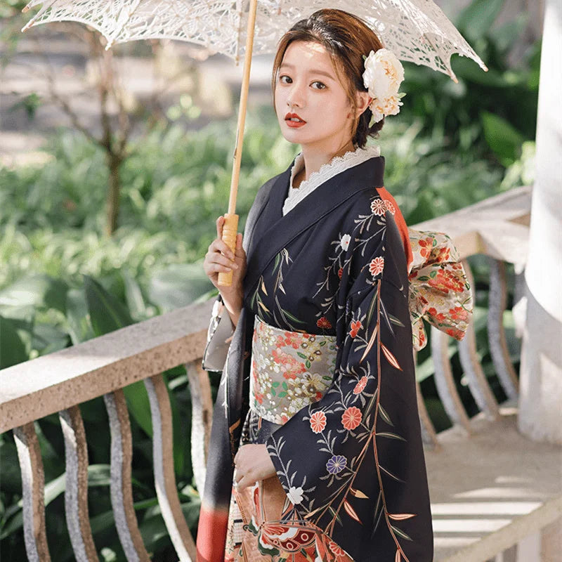 Butterfly Pattern Japanese Kimono