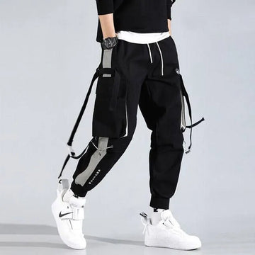 Monochrome Techwear Cargo Pants