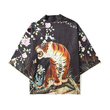 Oriental Tiger Art Print Kimono