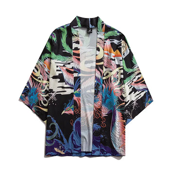 Phoenix Print Kimono Jacket