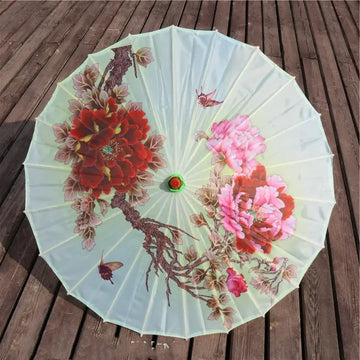 Petals in the Wind Pattern Japanese Umbrella