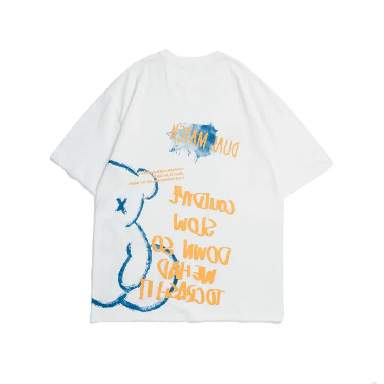 Streetwear Aesthetic Bear Print T-Shirt