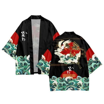 Traditional Crane Kimono Jacket
