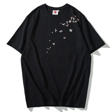 Traditional Geisha Embroidery T-Shirt