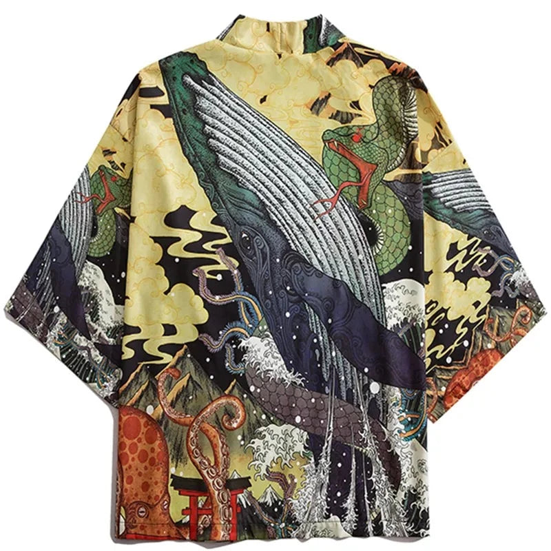 Traditional Japanese Aesthetic Kimono Jacket