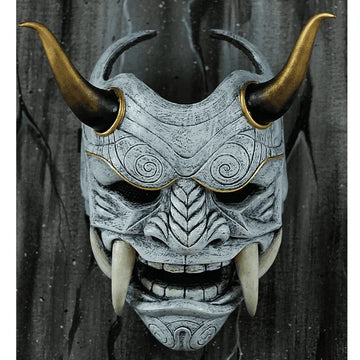 White Demon Style Japanese Mask